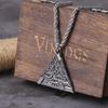 Never Fade New Personality Celtic Tree of Life Round Pendant Necklace Men's Viking Rune Amulet Necklace Pendant Party Jewelry