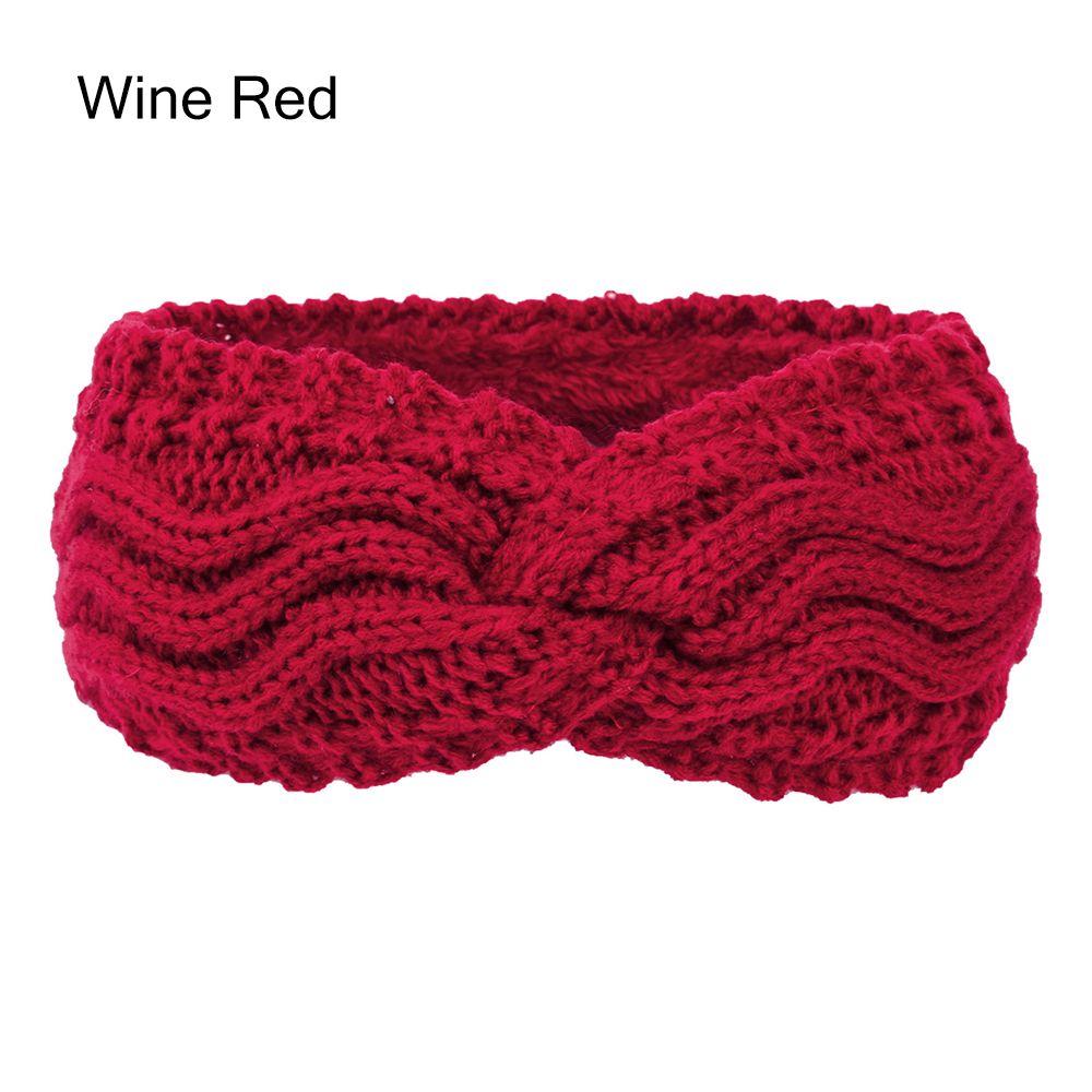 Winter Soft Knotted Stretch Turban Knitted Headbands for Women Hair Bands Ear Warmer