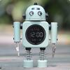 Mechanische Uhr Wecker Nachtlicht Metallroboter Niedliches Dekorationsstück Dekoration für