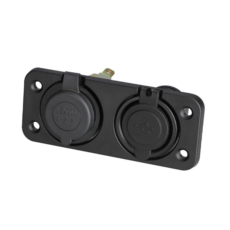 Power Adapter Outlet Accessories 12-24V Car Charger Socket Splitter Double USB Charging For Car Motorcycle