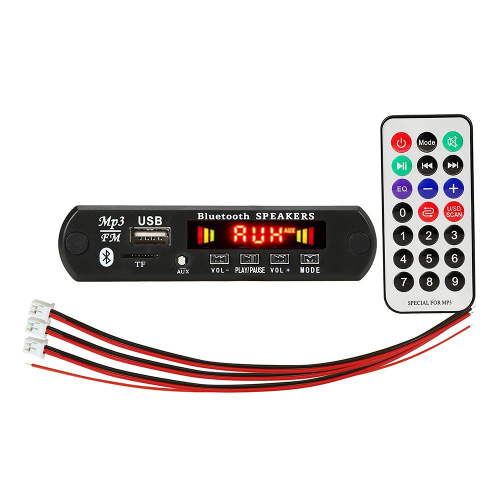 5V/12V MP3 Decoder Board with Amplifier, Color Screen, Recording, Call Function, Bluetooth, and Lossless Playback. 5V