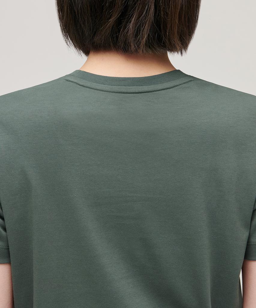 MUSINSA STANDARD WOMAN [Cooltandard] Women'S Basic Crew Neck T-Shirt [Dusty Green]