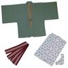 Yukata Inn Set Inn for Women [KYOETSU] Set, Yukata, 4-piece (haori, Yukata, Obi, Laces) (Yukata-145, Haori-Green)