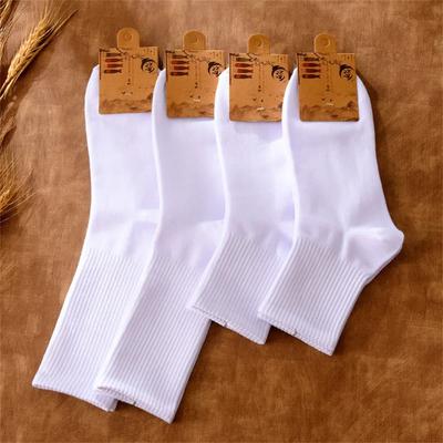 4 Pairs/Pack Mid Socks Men Cotton Winter Spring White Black Male Casual Socks Soft Breathable Ankle/Mid Tube Socks
