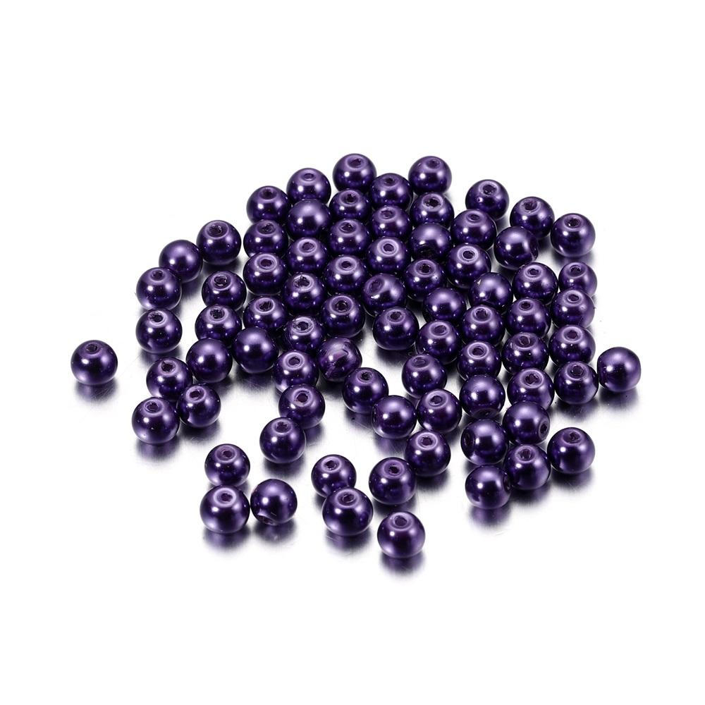 100pcs/lot 4-10mm Mixcolour Round Glass Beads Loose Beads Bracelet Earrings for DIY Jewelry Making Finding Accessories