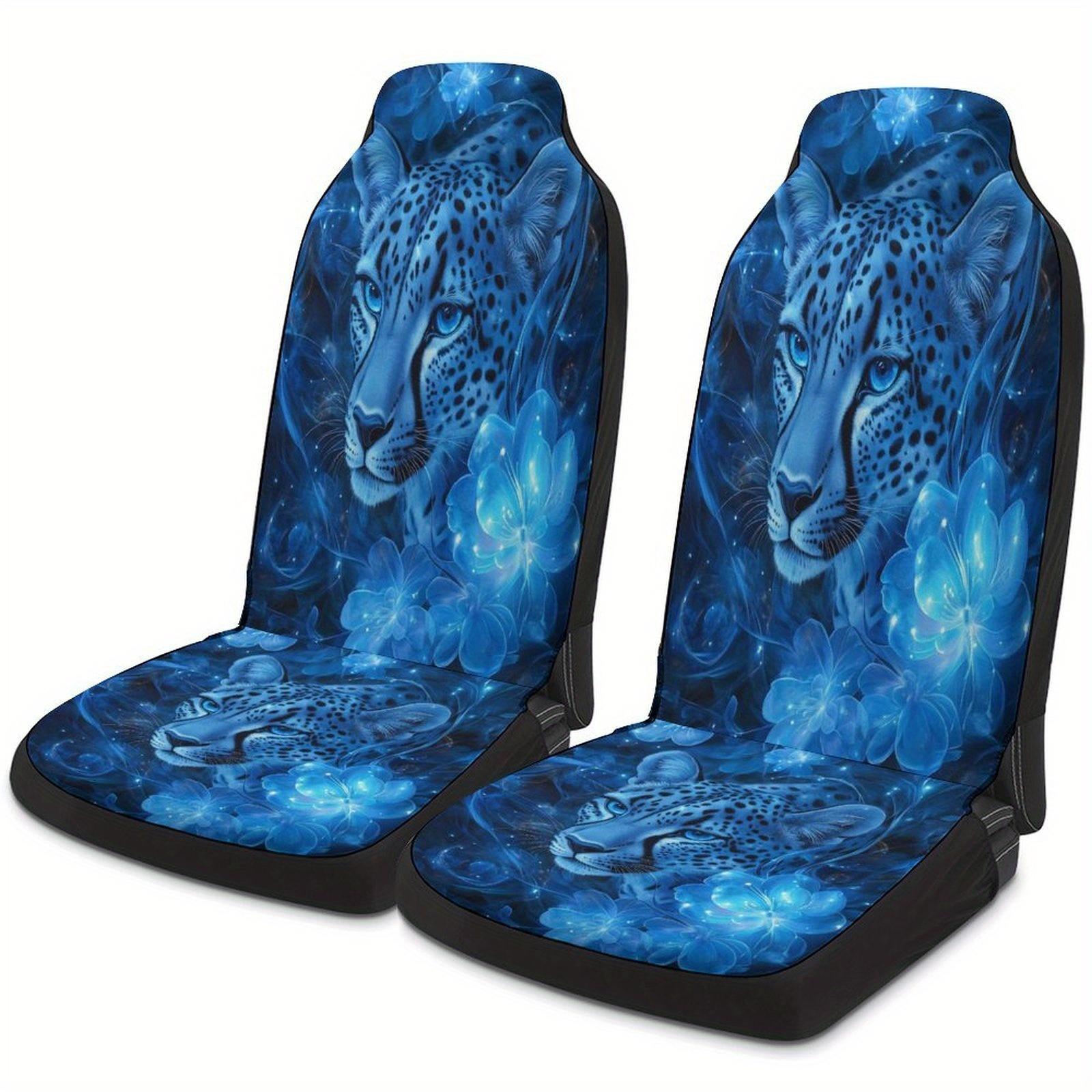 Fit Blue Leopard Print Car Seat