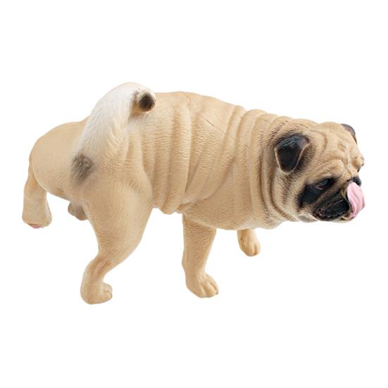 Simulated Dog Model PVC Sleeping Pooping Pug Shiba Figurine Statue Sculpture Home Office Desktop Decoration Ornament Kids Educational Animal Toy