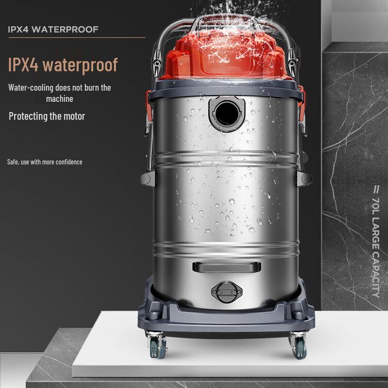OIMG 70L Industrial Wet/Dry Vacuum Cleaner with Dual Motor