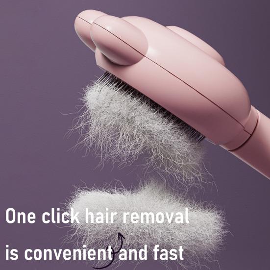 Cat Hair Brush Self Cleaning Dog Slicker Brush for Grooming And Shedding Cute Pet Hair Remover Tool with Release Button for Cats Dogs Rabbits