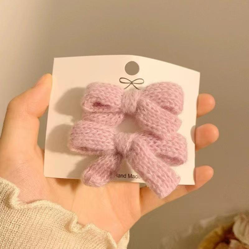 Gentle White Lace Bow Duckbill Clip for Bangs & Ponytails