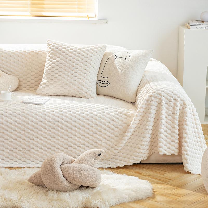 Купить Плюшевое полотенце для дивана, утолщенная теплая ткань, не ...