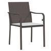 VidaXL Chaises de jardin et coussins lot de 4 marron 56x59x84 cm rotin 3187073