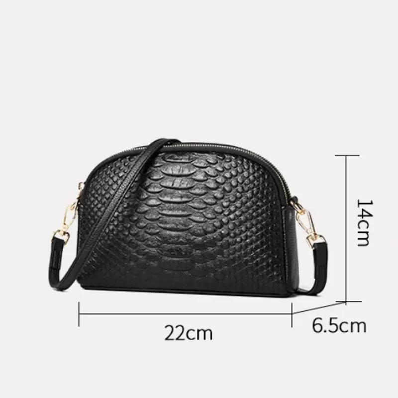 100%Genuine Leather Crossbody Sac Simple Women's Designer Messenger Bag Handbag High Quality Cow Leather Small Shoulder