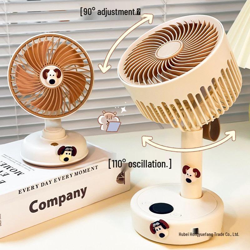 Ultra-Quiet USB Rechargeable Small Desk Fan for Student Dorms and Offices