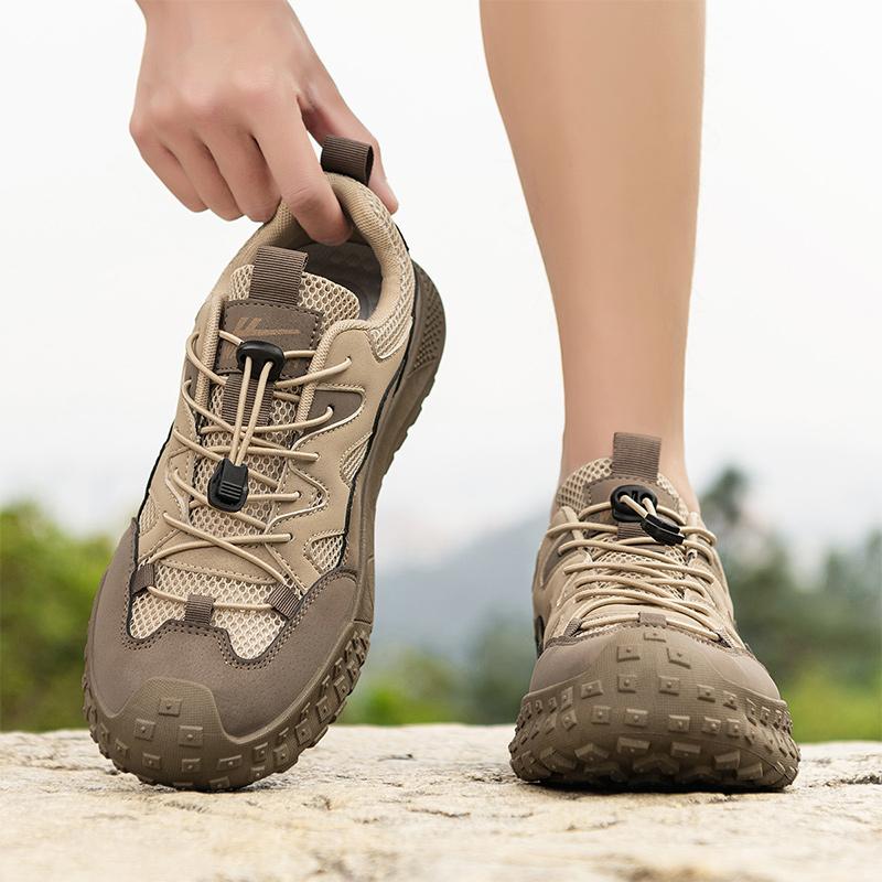 Warrior Classic Simple Fashion Trend Non-Slip Wear-Resistant Lightweight Low-Top Hiking Shoes Men hiking shoes Light-Khaki Brown WXY(S)-5105N02