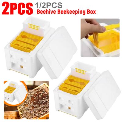 Multi-Function Beehive Beekeeping King Box Foam Home Bee Hive Pollination Boxes Harvest Bee Hive House Beekeeper Mating Supplies