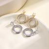 Nidin New Popular Simple Smooth Love Heart Shape Cubic Zirconia Drop Earrings For Women Female Vintage Sweet Ear Jewelry Gifts