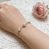 Cross S925 Sterling Silver Adjustable Pearl Bracelet - Elegant Light Luxury Jewelry for Women