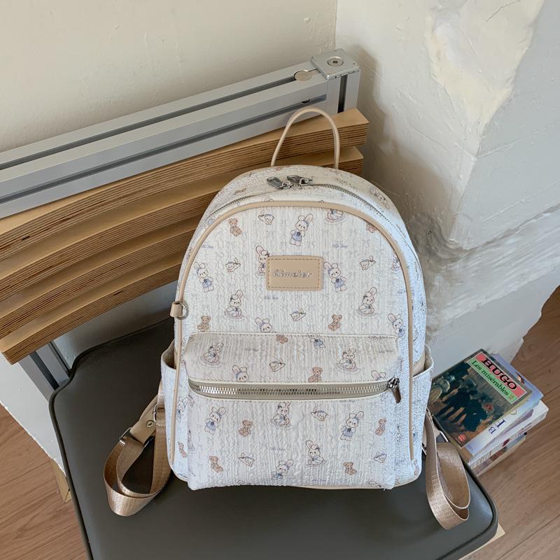 

Lightweight Large-Capacity Rabbit Cartoon Backpack for Women - Versatile Casual Handbag for Students One Size
