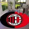 AC Milan Round Area Rug,Carpet Rug for Living Room Bedroom Sofa Playroom Decor,Non-slip Floor Mat