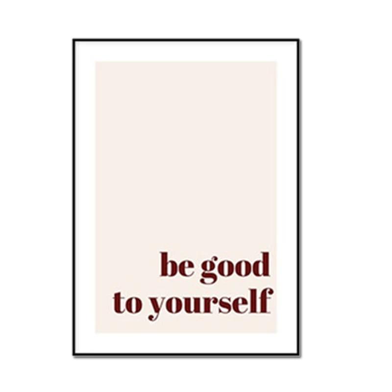 Nordic Style Motivational Quote Text Letters Print Art Canvas Poster for Living Room Decoration Home Wall Decor Picture