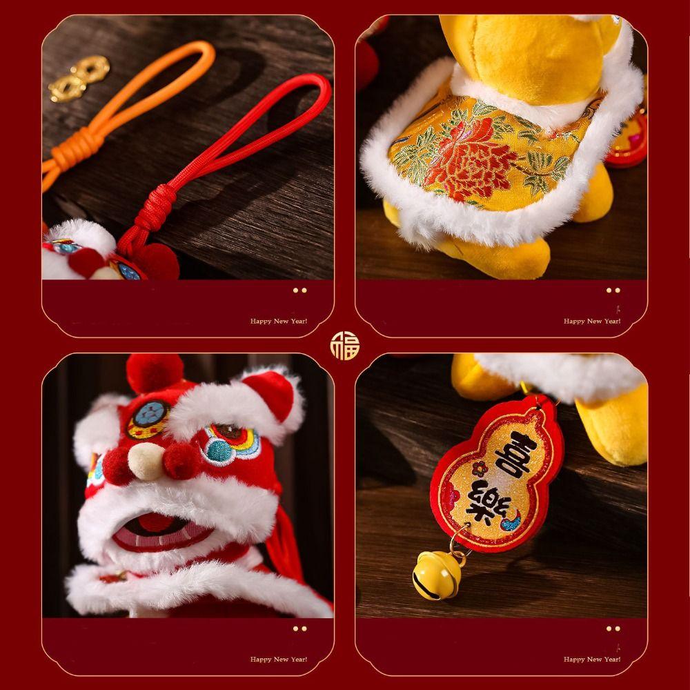 Bell Lion Dance Pendant Fortune Character Chinese New Year Gift  2026 Spring Festival