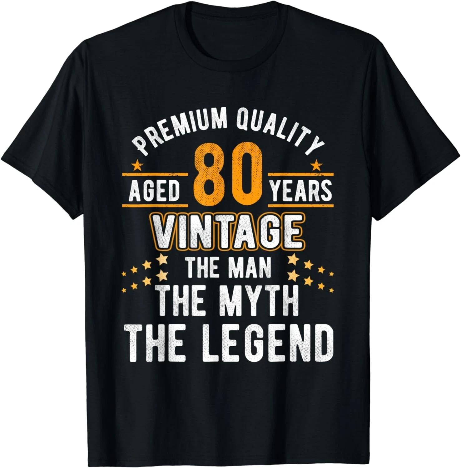 

Vintage Man Myth Legend 80 Yrs 80th Birthday Gift Unisex T-Shirt M