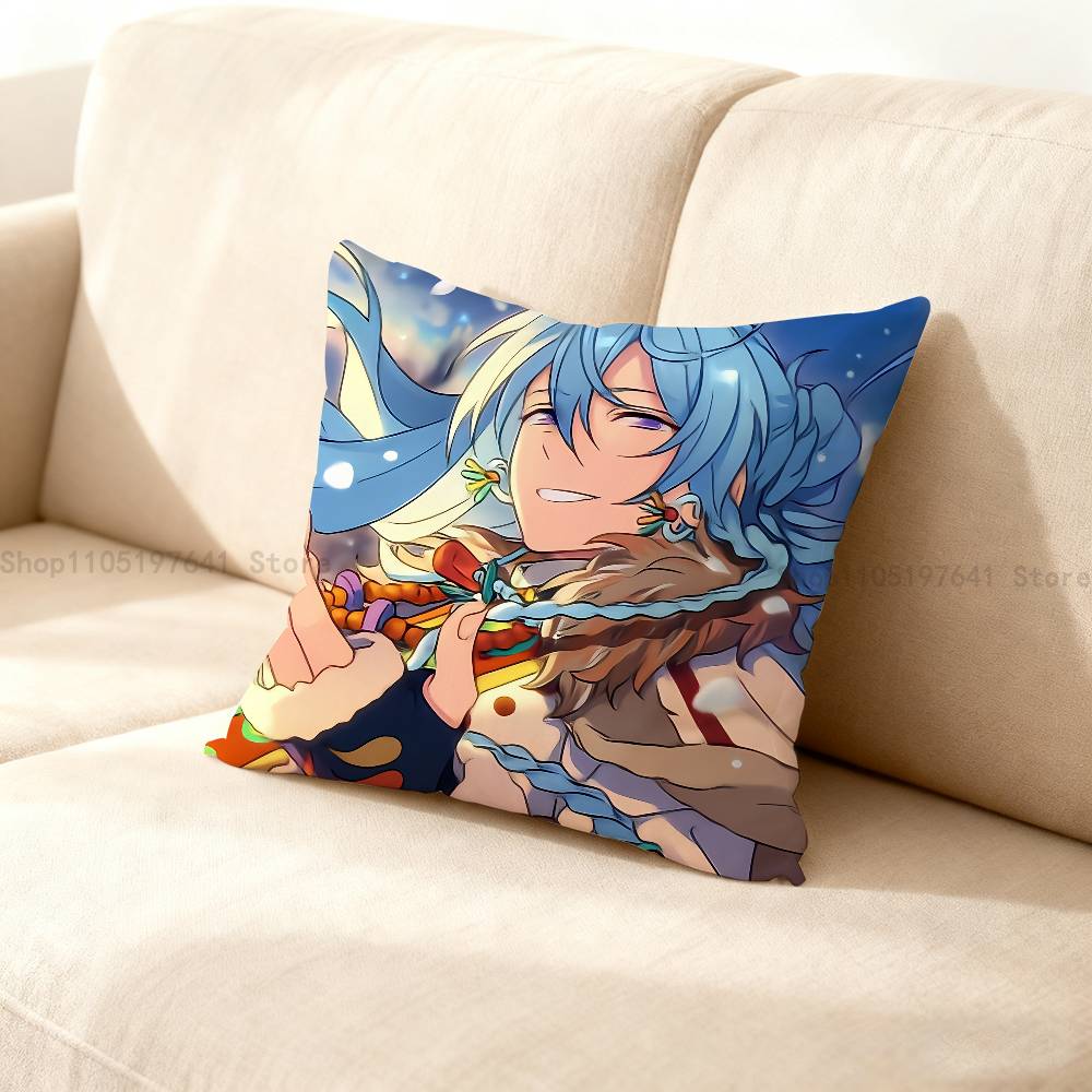 E-Ensembles S-Stars Wataru H-Hibiki Pillow Case Plush Pillow Cases Home Decoration Pillow Cover for Sofa Bed Chair Living Room