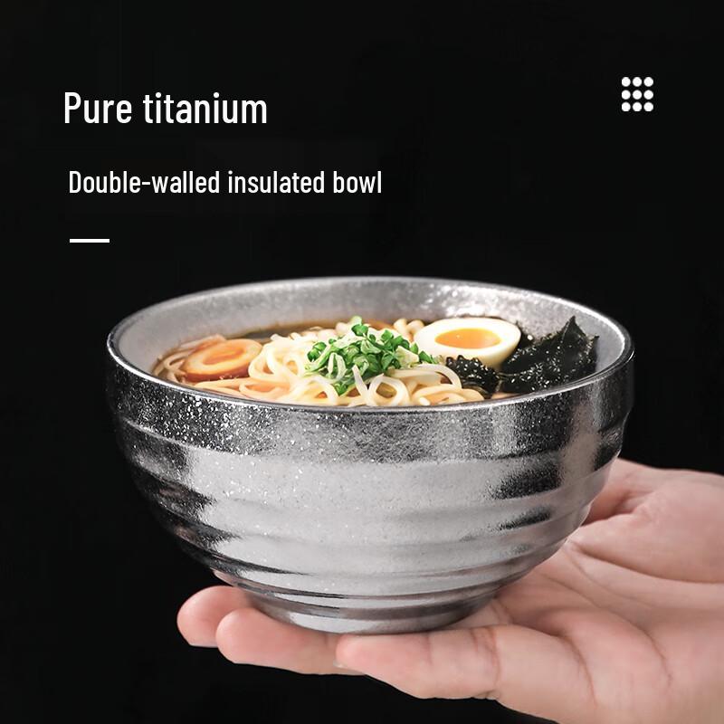 Ti artisan Pure Titanium Double-Layer Bowl