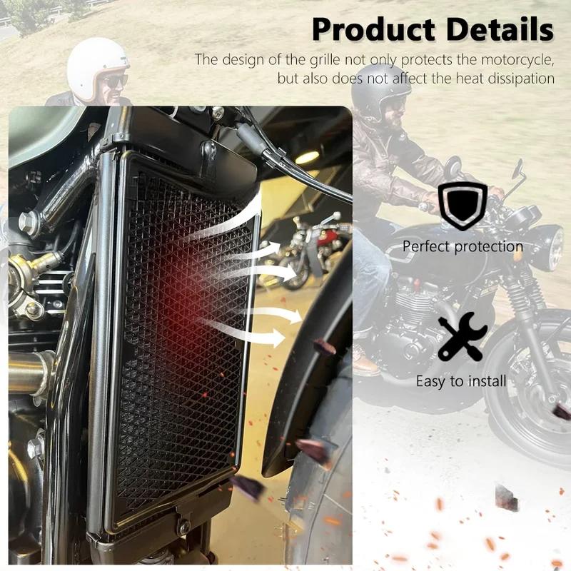 For Bonneville T120 T100 Thruxton RS Street Twin Speed TWIN New Motorcycle Radiator Guard Grille Oil Cooler Cover Protector