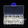 320 PCS Brass Non-Insulated Ring Fork Terminal Crimp Electric Wire Terminals Battery Cable Terminals High Conductivity