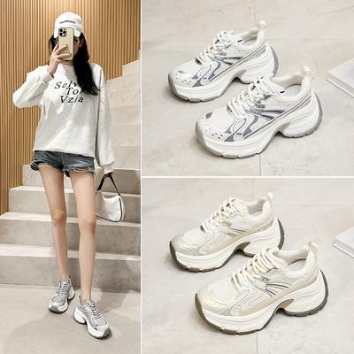 Inner Heightening Platform Retro Dad Shoes Women's Spring New Sports Shoes Casual Shoes German Training Shoes Forrest Gump Shoes