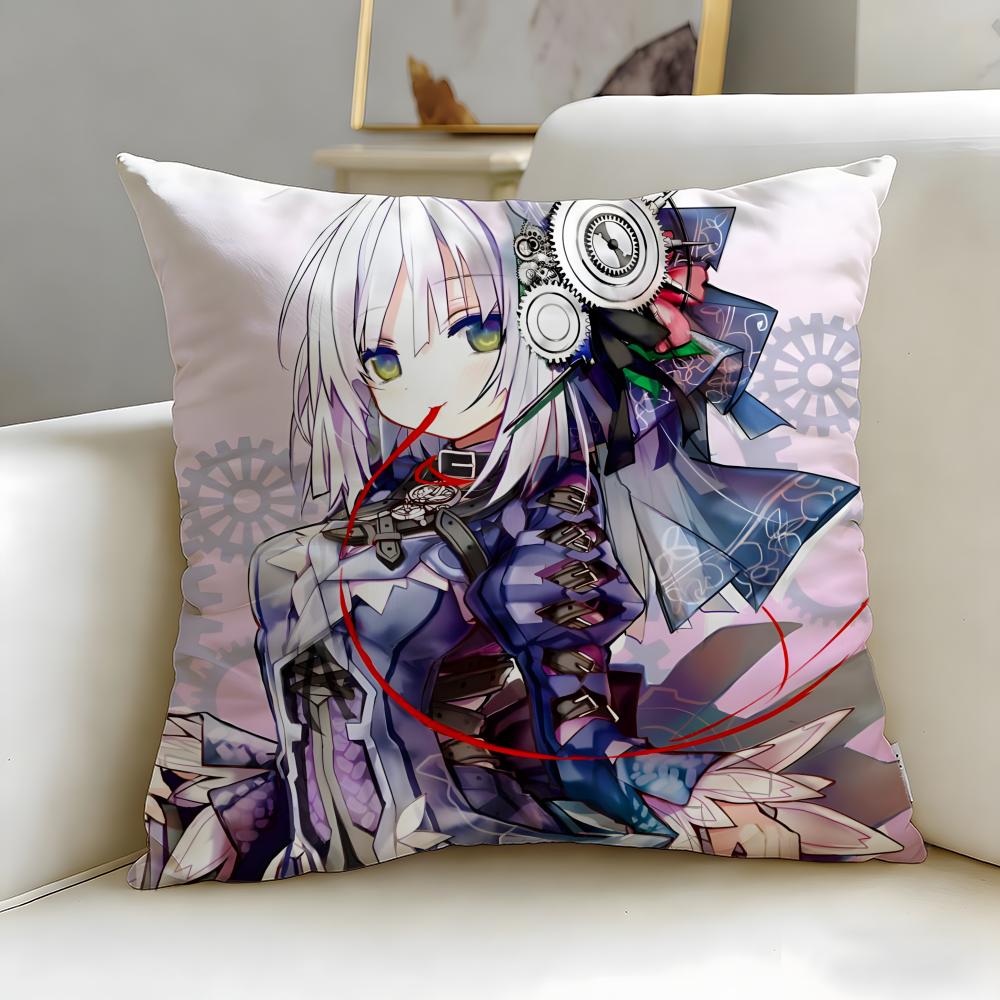 Scifi Anime Clockwork Planet Cushion Cover Soft EasyWash Pillow Case Versatile for Couch Bed Travel and Office
