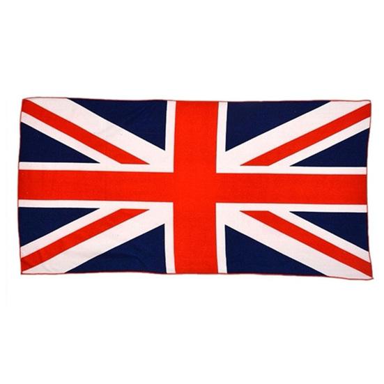 

Beach Towel Super Soft Comfortable Superfine Fiber Water Absorption UK Flag Pool Towel for Home красный