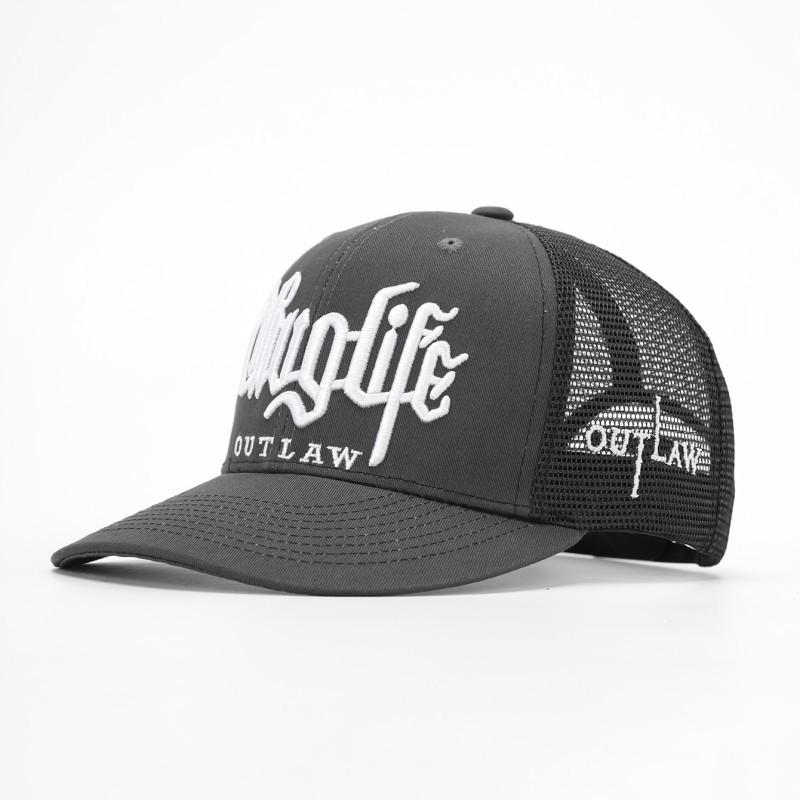 Two-Tone Embroidered Mesh Baseball Cap - Unisex Outdoor Style Adjustable
