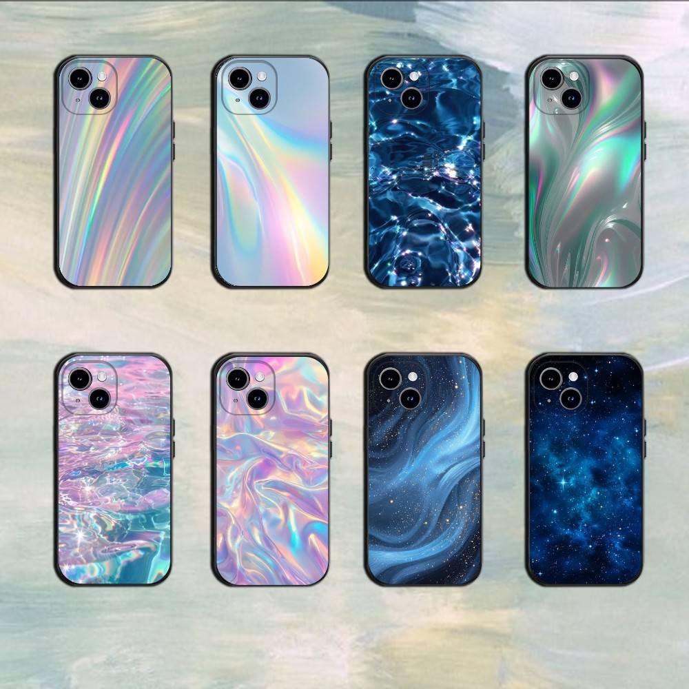 Starry Glow Phone Case For 17 16 15 14 13 12 11 Mini XS XR X 6S 6 Pro Max Plus Black Soft Cover