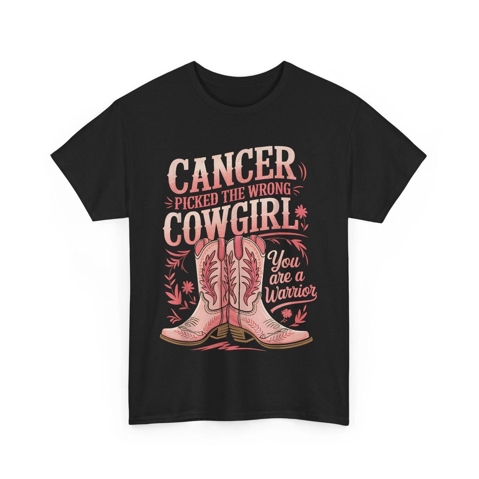 Cancer Picked The Wrong Cowgirl You are a Warrior T-Shirt XL