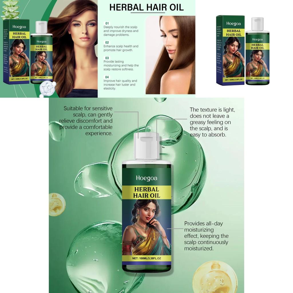 Hoegoa Herbal Hair Oil For Gentle Cleansing And Nourishing Dry Split Ends 100ml