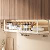 Expandable Under Shelf Storage Rack Punch-free Hanging Slide-in Under Shelf Cabinet Organizer Stainless Carbon Steel Pantry Countertop Spice Holder