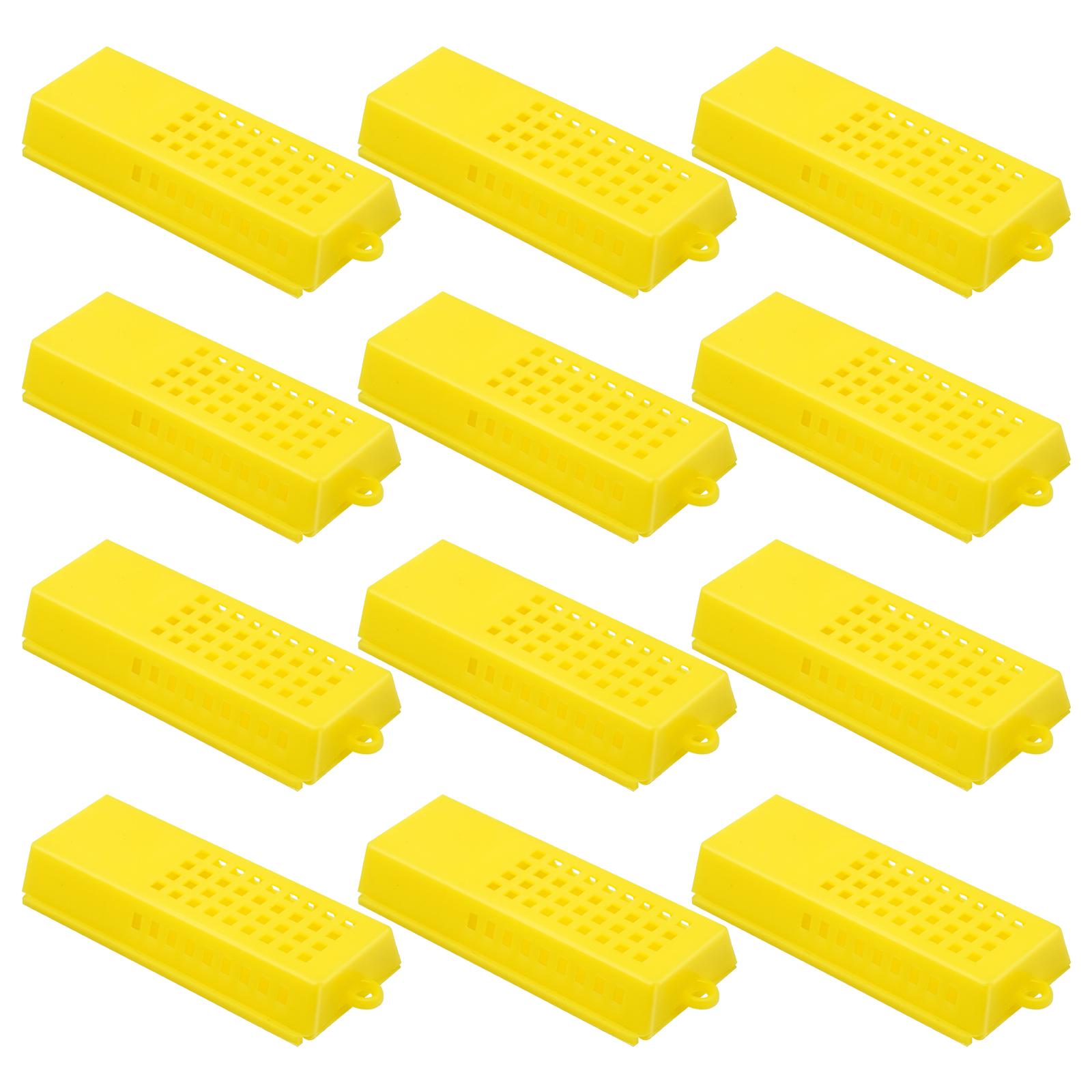 100Pcs Bee Tool Beekeeping Transport Cages Queen Bee Cages Bee Hive Yellow Bee Isolated Cage Beekeeping Beekeeper Tool Equipment