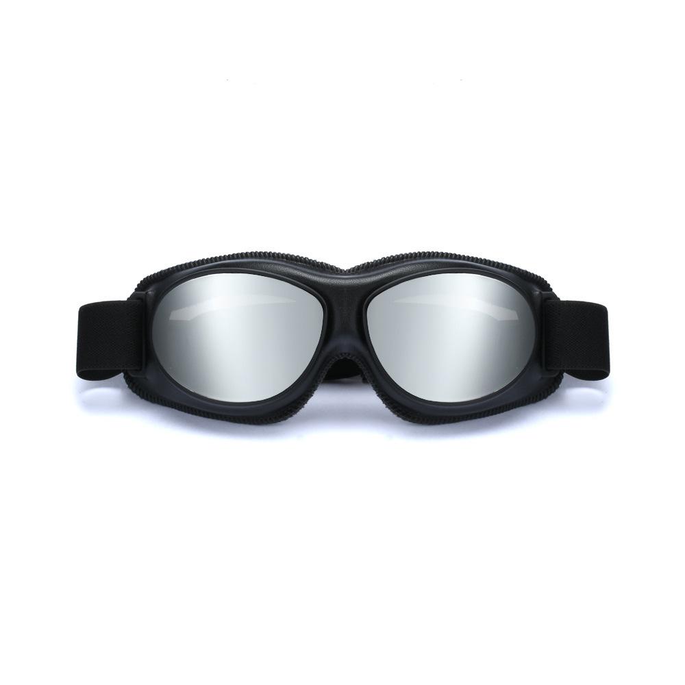 Retro Goggles, Motorcycle Riding Goggles Leather Frame UV Protection Locomotive Modification Accessories