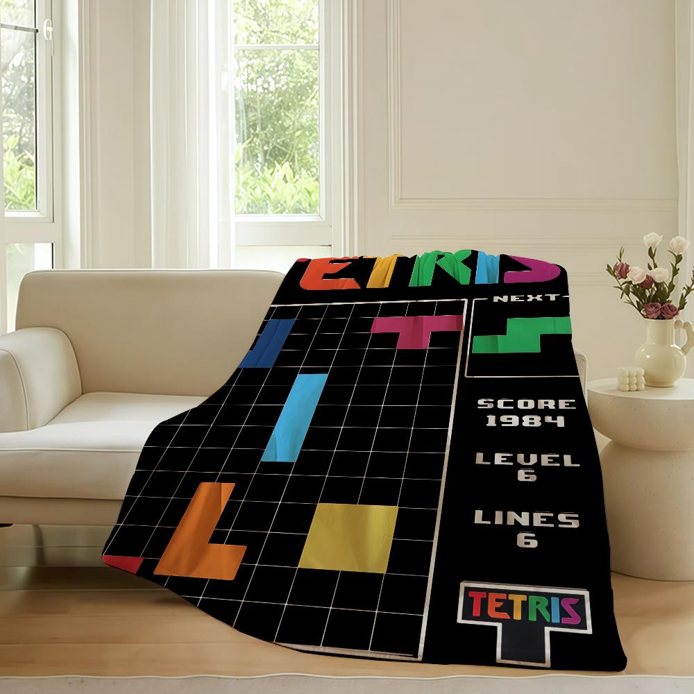 

Strategy game T TETRIS Blanket For Sofa Office Bed Plane Travel Sleep Read Relax Camping Soft And Warm 75x90cm
