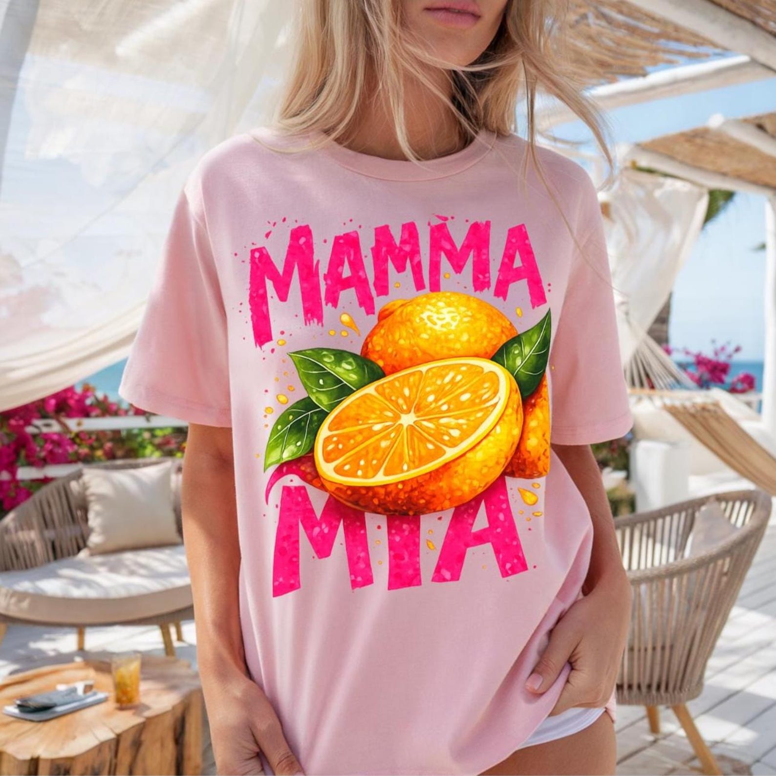 Comfort Color Mamma Mia Orange Shirt, Cute Mom Tee, Citrus T-Shirt, Cool Mom Shirt, Funny Mamma Mia Tee, Dolce Vita Shirt, Italy Shirt 4XL