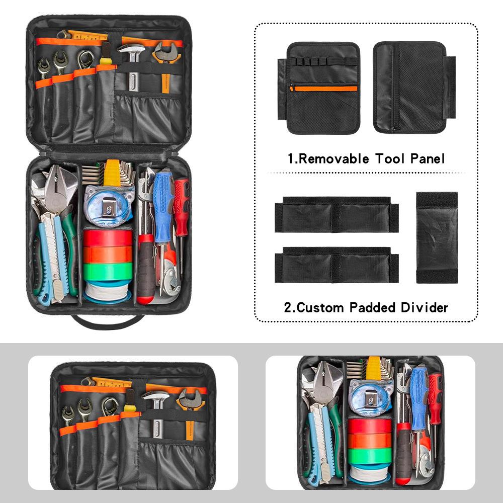 2026 New Multifunctional Tool Bag Thickened Large Capacity Waterproof Wear-Resistant Toolkit MultiPocket Electrician Storage Bag