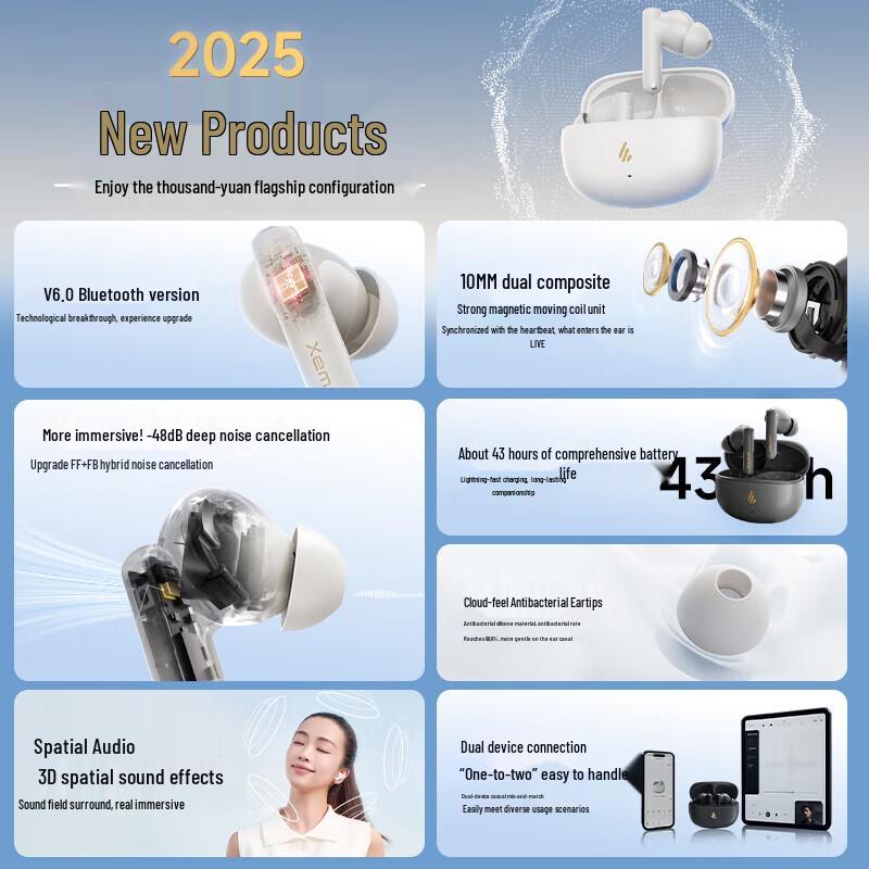 Edifier X5 Evo True Wireless ANC Bluetooth Earbuds with AI Translation