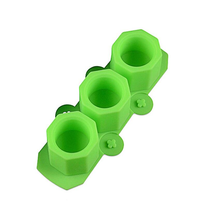 

3 силиконовых абразива, формы для цветочных горшков, формы для суккулентов, формы для чашек льда, подходящие для изготовления небольших цветочных горшков в саду зелёный