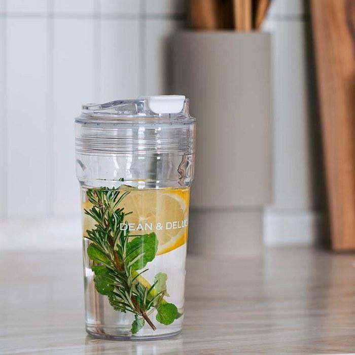 DEAN & DELUCA Water Tumbler Clear White 460ml (9x17x9cm)