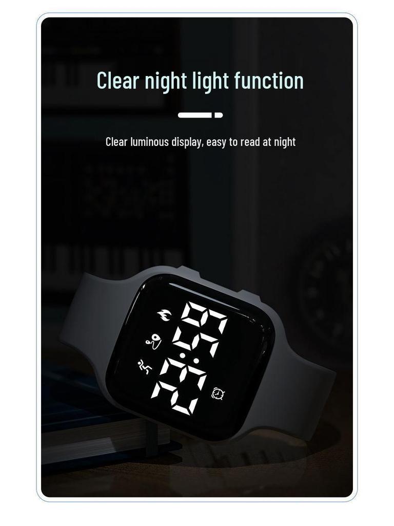 Waterproof Sport Smartwatch for Junior High Boys with Silent Alarm & Multifunctions