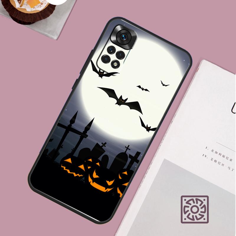 Gothic Horror Fledermäuse Vollmond Handyhülle Für Redmi Note 13 Pro 12 11 10 9 8 Pro 9S 10S 11S 12S 10A 9C 10C 12C 13C Hülle