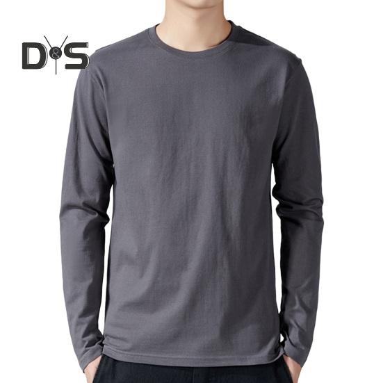 

Мужская спортивная футболка свободного покроя с круглым вырезом, однотонная, с длинными рукавами, для дома, для занятий спортом, бега, баскетбола XL серый